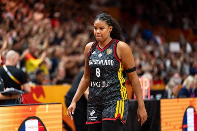 Nyara Sabally Germany, 08 Disappointed After Loss, GER, France vs. Germany, Basketball, 2026 FIBA Women s World Cup, Semifinals, September 12, 2026, GER, France vs. Germany, Basketball, 2026 FIBA Women’s World Cup, Semifinals, September 12, 2026, Berlin Copyright: xEibner-Pressefoto MaxxVincenx EP_MVN