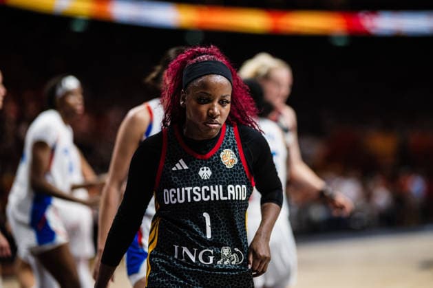 FIBA Women’s Basketball World Cup 2026: France vs. Germany, September 12, 2026; Alexis Peterson (Germany), 1: Disappointment, Basketball Disappointment, FIBA Women’s Basketball World Cup 2026, Final Round, Semifinal: France vs. Germany on September 12, 2026, at the Uber Arena, Berlin Copyright: xBEAUTIFULxSPORTS Tonhäuserx