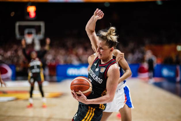 FIBA Women’s Basketball World Cup 2026: France vs. Germany, September 12, 2026; Leonie Fiebich (Germany), 13 Basketball, FIBA Women’s Basketball World Cup 2026, Final Phase, Semifinal: France vs. Germany on September 12, 2026, at the Uber Arena, Berlin Copyright: xBEAUTIFULxSPORTS Tonhäuserx