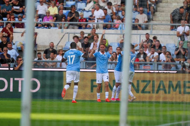 Serie A football match 2026 27 season: Lazio vs. Milan Goal the Matteo Cancellieri of SS Lazio During the football match on September 12, 2026 part of the 2026 27 Italian Serie A season played at the Stadio Olimpico in Rome between SS Lazio and FC Milan. Roma stadio Olimpico Lazio ITALIA Copyright: xFABIOxSASSOxFabioxSassox Lazio Milan2026_09_12Fabio Sasso6566