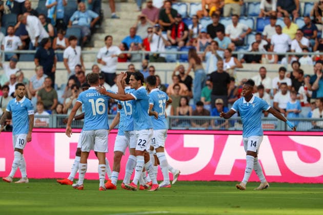 Serie A football match 2026 27 season: Lazio vs. Milan Goal the Matteo Cancellieri of SS Lazio During the football match on September 12, 2026 part of the 2026 27 Italian Serie A season played at the Stadio Olimpico in Rome between SS Lazio and FC Milan. Roma stadio Olimpico Lazio ITALIA Copyright: xFABIOxSASSOxFabioxSassox Lazio Milan2026_09_12Fabio Sasso6573