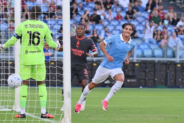 Foto IPP Luciano Adriani Roma 12 09 2026 Campionato di calcio Serie A Tim 2026-20267 Lazio vs Milan Nella foto: L’ esultanza di Matteo Cancellieri della Lazio Italy Photo Press - World Copyright Roma italy Italia ITALY  Copyright: xR4924_italyphotopressx