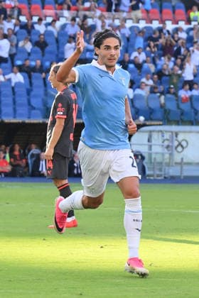 Foto IPP Luciano Adriani Roma 12 09 2026 Campionato di calcio Serie A Tim 2026-20267 Lazio vs Milan Nella foto:L’ esultanza di Matteo Cancellieri, dopo il gol del vantaggio realizzato Italy Photo Press - World Copyright Roma italy Italia ITALY  Copyright: xR4924_italyphotopressx