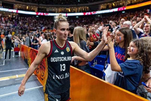 Basketball Berlin, September 12, 2026, FIBA Women’s Basketball World Cup Germany 2026, Semifinal, France (FRA) vs. Germany (GER), Loss, Leonie Fiebich, Germany, No. 13, Fans