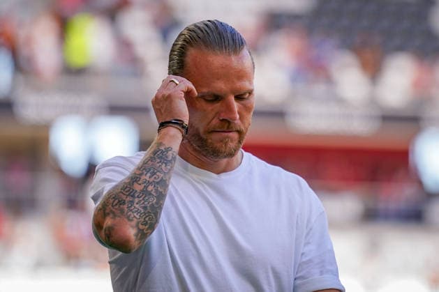 German Soccer Bundesliga 2026–2027, Matchday 3: SC Freiburg vs. Borussia Mönchengladbach at Europa-Park Stadium in Freiburg; Eugen Polanski; Borussia Mönchengladbach looks down, deep in thought Copyright: xJOERANxSTEINSIEKx