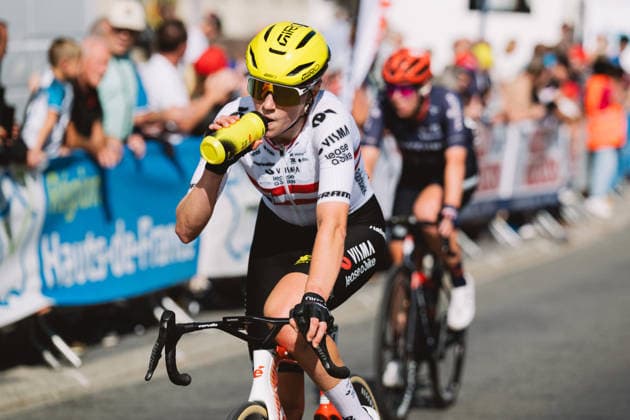 A Travers Les Hauts-de-France, Finishline Of 4th Edition Katharina Sadnik of Austria, riding for team Visma Lease a Bike, is pictured after the finish line of A Travers les Hauts-de-France (UCI WE 1.1), a race contested over 130.5 kilometers between Queant and Ecourt-Saint-Quentin in Pas-de-Calais, France. Ecourt-Saint-Quentin France  Copyright: xGautierxDemouveauxx originalFilename:demouveaux-notitle260912_npJLD.jpg