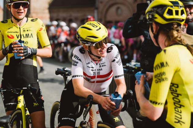 A Travers Les Hauts-de-France, Finishline Of 4th Edition Katharina Sadnik of Austria, riding for team Visma Lease a Bike, is pictured after the finish line of A Travers les Hauts-de-France (UCI WE 1.1), a 130.5-kilometer race contested between Queant and Ecourt-Saint-Quentin in Pas-de-Calais, France. Ecourt-Saint-Quentin France  Copyright: xGautierxDemouveauxx originalFilename:demouveaux-notitle260912_nplKe.jpg