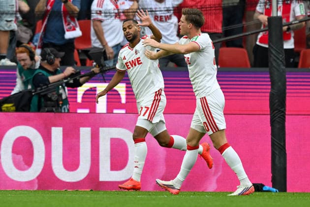 Linton Maina (Koeln 37) jubelt nach dem Tor zum 1:0 mit Marius Bülter Buelter (Koeln 30) 12.09.2026 ¢ Fussball ¢ 1. FC Koeln vs SV Werder Bremen, RheinEnergieStadion, Koeln, DFB DFL REGULATIONS PROHIBIT ANY USE OF PHOTOGRAPHS AS IMAGE SEQUENCES AND OR QUASI-VIDEO NRW Germany *** Linton Maina (Cologne 37) celebrates with Marius Bülter (Cologne 30) after scoring the 1-0 goal on December 9, 2026 ¢ Soccer ¢ 1. FC Cologne vs. SV Werder Bremen, RheinEnergieStadion, Cologne, DFB and DFL regulations prohibit any use of photographs as image sequences and or quasi-video. NRW, Germany Copyright: xpepphotox xHorstxMauelshagenx pep00321, pep_20260912_hm