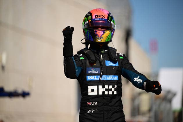 F1 Grand Prix of Spain - Qualifying Lando Norris of the McLaren F1 Team celebrates his pole position during qualifying for the Formula 1 Spanish Grand Prix at the Madring Circuit in Madrid, Spain, on September 12, 2026. Madrid Comunidad de Madrid Spain  Copyright: xAndreaxDiodatox originalFilename:diodato-spanishg260912_npguG.jpg