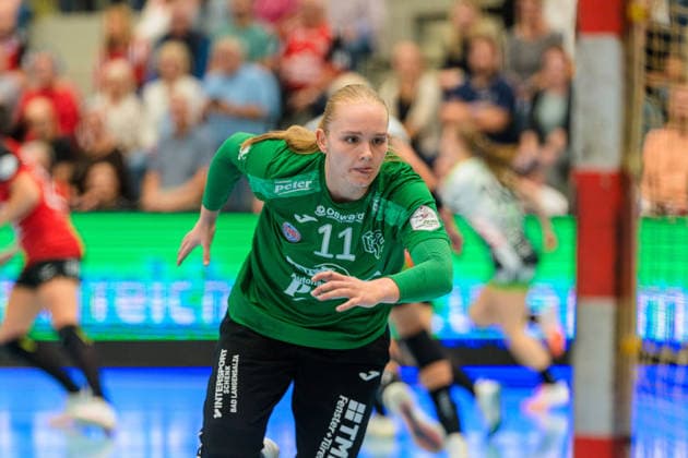 Laura Kusk, Thueringer HC, No. 11 (GER), Thueringer HC vs. FRISCH AUF Göppingen, Handball, Alsco Women s Handball Bundesliga, 2026–2027 Season, Matchday 3, Saturday, 6:00 p.m., September 12, 2026 GER, Thueringer HC vs. FRISCH AUF Göppingen, Handball, Alsco Women’s Handball Bundesliga, 2026–2027 season, Matchday 3, Saturday, 6:00 p.m., September 12, 2026, Bad Langensalza Copyright: xMartinxHerbstx