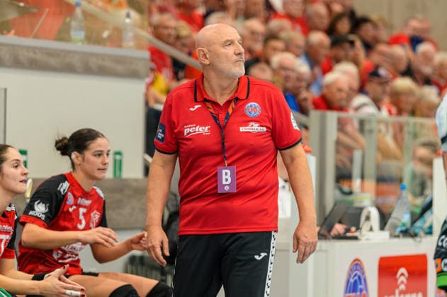 Herbert Mueller, Thueringer HC, Coach (GER), Thueringer HC vs. FRISCH AUF Göppingen, Handball, Alsco Women s Handball Bundesliga, 2026–2027 Season, Matchday 3, Saturday, 6:00 p.m., September 12, 2026, Germany, Thueringer HC vs. FRISCH AUF Göppingen, Handball, Alsco Women’s Handball Bundesliga, 2026–2027 season, Matchday 3, Saturday, 6:00 p.m., September 12, 2026, Bad Langensalza Copyright: xMartinxHerbstx