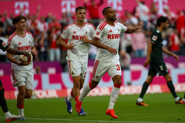 12.09.2026, GER, Fussball, Herren, Bundesliga , 1. Bundesliga, Saison 2026 2027, 1. FC Köln - SV Werder Bremen Linton Maina (1. FC Köln) Torjubel, jubelt nach seinem Treffer zum 1:0 *** September 12, 2026, GER, Soccer, Men s, Bundesliga, 1. Bundesliga, 2026–2027 Season, 1. FC Köln vs. SV Werder Bremen, Linton Maina of 1. FC Köln celebrates his goal, which made the score 1–0 Copyright: xSvenxHanischx