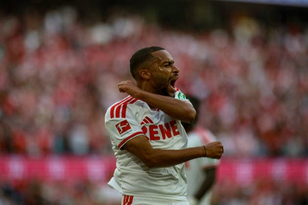 12.09.2026, GER, Fussball, Herren, Bundesliga , 1. Bundesliga, Saison 2026 2027, 1. FC Köln - SV Werder Bremen Linton Maina (1. FC Köln) Torjubel, jubelt nach seinem Treffer zum 1:0 *** September 12, 2026, GER, Soccer, Men s, Bundesliga, 1. Bundesliga, 2026–2027 Season, 1. FC Köln vs. SV Werder Bremen, Linton Maina of 1. FC Köln celebrates his goal, which made the score 1–0 Copyright: xSvenxHanischx