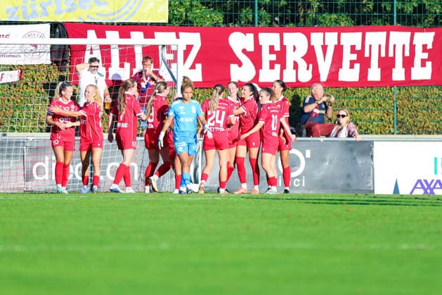 September 12, 2026, Soccer, AXA Women’s Super League 2026-27, Matchday 6, FC Rapperswil Jona vs. Servette FC Chênois F’minin, Grünfeld Stadium, Jona, Switzerland; 1-0 for FC RJ. Photo by Urs Ottiger