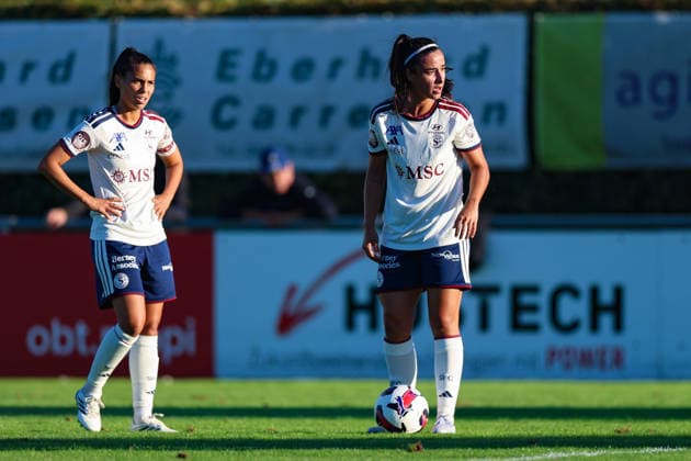 September 12, 2026, Soccer, AXA Women’s Super League 2026–27, Matchday 6, FC Rapperswil Jona vs. Servette FC Chênois F’minin, Grünfeld Stadium, Jona, Switzerland Paola Hernandez 6, Servette FC Chênois FÃ minin taking a free kick Photo by Urs Ottiger