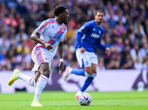 Crystal Palace v Ipswich Town Premier League Axel Disasi of Crystal Palace advances with the ball during the Premier League match at Selhurst Park, London 12 09 2026 UK Newspapers OUT Copyright: xGraemexWilcocksonx FIL-23935-0130