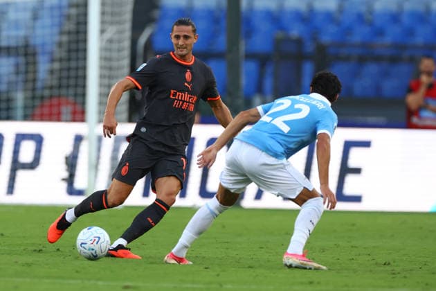 September 12, 2026, Rome, Lazio, Italy: Addrien Rabiot of Milan during Serie A soccer match SS Lazio - AC Milan at Stadio Olimpico on September 12 2026 in Rome , Italy. Rome Italy - ZUMAl131 20260912_zsp_l131_029 Copyright: xCiroxDexLucax