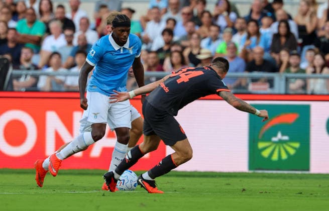 September 12, 2026, Roma, Lazio, ITALIA: Mario Gila of AC Milan - Tijjani Nosolin of SS Lazio During the football match on September 12, 2026Ã¢â‚¬part of the 2026 27 Italian Serie A seasonÃ¢â‚¬played at the Stadio Olimpico in Rome between SS Lazio and FC Milan. Roma ITALIA - ZUMAs236 20260912_aap_s236_039 Copyright: xFabioxSassox
