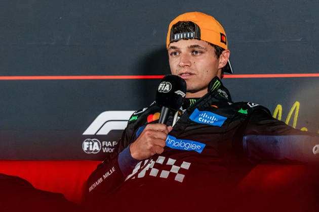 Lando Norris (McLaren Formula 1 Team, 01) in der Pressekonferenz nach der Qualifikation Grosser Preis von Spanien, Motorsport, Formel 1, Saison 2026, 12.09.2026 Grosser Preis von Spanien, Motorsport, Formel 1, Saison 2026, 12.09.2026 Madrid *** Lando Norris, McLaren Formula 1 Team, No. 01, at the press conference following the Spanish Grand Prix qualifying session, Motorsports, Formula 1, 2026 Season, September 12, 2026 Spanish Grand Prix, Motorsports, Formula 1, 2026 Season, September 12, 2026 Madrid Copyright: xEibnerxPressefotox EP_CMN