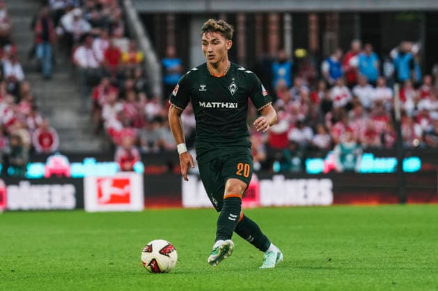 12.09.2026, xjmrgnx, Fussball 1.Bundesliga, 1.FC Koeln - SV Werder Bremen v.l. Chuki (20, Bremen) mit einem Dribbling (DFL DFB REGULATIONS PROHIBIT ANY USE OF PHOTOGRAPHS as IMAGE SEQUENCES and or QUASI-VIDEO) Koeln *** September 12, 2026, xjmrgnx, Soccer, Bundesliga 1, 1. FC Köln vs. SV Werder Bremen v l Chuki 20, Bremen with a dribble DFL DFB REGULATIONS PROHIBIT ANY USE OF PHOTOGRAPHS as IMAGE SEQUENCES and or QUASI-VIDEO Köln