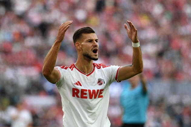 Tom Krauss Tom Krauss (1. FC Koeln) gestikuliert, gestik waehrend des Spiels der 1. Bundesliga zwischen 1. FC Koeln und SV Werder Bremen, RheinEnergieStadion am 12. September 2026 in Koeln, Deutschland. (Foto von Ralf Treese DeFodi Images) +++ Tom Krauss Tom Krauss (1. FC Koeln) gestures during the Bundesliga match between 1. FC Koeln and SV Werder Bremen at RheinEnergieStadion on September 12, 2026 in Cologne, Germany. (Photo by Ralf Treese DeFodi Images) DFB DFL REGULATIONS PROHIBIT ANY USE OF PHOTOGRAPHS AS IMAGE SEQUENCES AND OR QUASI-VIDEO. (Photo by Ralf Treese DeFodi Images) - *** Tom Krauss Tom Krauss 1. FC Köln gesturing during the Bundesliga match between 1. FC Köln and SV Werder Bremen, RheinEnergieStadion on September 12, 2026, in Cologne, Germany. Photo by Ralf Treese, DeFodi Images. Tom Krauss, 1. FC Köln, gestures during the Bundesliga match between 1. FC Köln and SV Werder Bremen at RheinEnergieStadion on September 12, 2026 in Cologne, Germany. Photo by Ralf Treese, DeFodi Images. DFB and DFL regulations prohibit any use of photographs as image sequences and or quasi-video. Photo by Ralf Treese, DeFodi Images