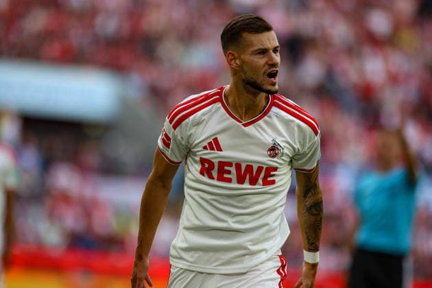 12.09.2026, GER, Fussball, Herren, Bundesliga , 1. Bundesliga, Saison 2026 2027, 1. FC Köln - SV Werder Bremen Tom Krauß (KOE) gestikuliert, Gestik *** September 12, 2026, GER, Soccer, Men s, Bundesliga, 1. Bundesliga, 2026–2027 Season, 1. FC Köln vs. SV Werder Bremen, Tom Krauß (KOE) gesturing, gestures Copyright: xSvenxHanischx