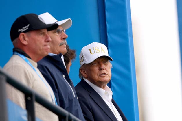 2026 Amgen Irish Open - Third Round, Trump International Golf Links, Doonbeg 12 9 2026 President of the United States of America Donald Trump with Brooks Koepka Donald Trump with Brooks Koepka 12 9 2026  Copyright: xx BB3_7636