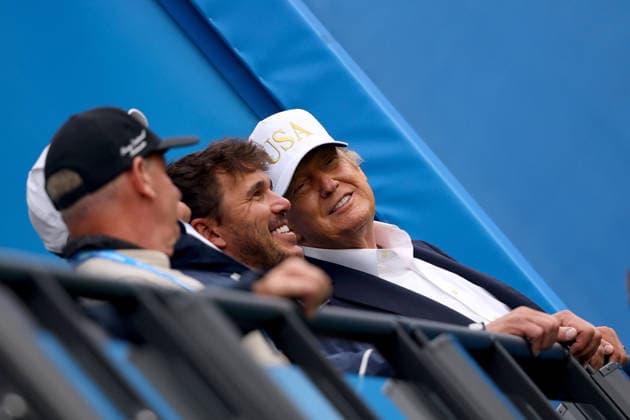 2026 Amgen Irish Open - Third Round, Trump International Golf Links, Doonbeg 12 9 2026 President of the United States of America Donald Trump with Brooks Koepka Donald Trump with Brooks Koepka 12 9 2026  Copyright: xx BB3_7659