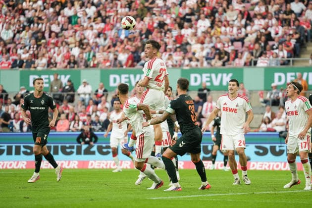 Deutschland: 1.Bundesliga 2026 2027 3. Spieltag, 1.FC Köln vs SV Werder Bremen, Samstag, 12.09.2026 RheinEnergieStadion (Köln, Nordrhein-Westfalen, Deutschland) Kopfball Thijs Dallinga (1. FC Köln, 27) *** Germany 1 Bundesliga 2026–2027, Matchday 3: 1. FC Köln vs. SV Werder Bremen, Saturday, September 12, 2026, RheinEnergieStadion, Cologne, North Rhine-Westphalia, Germany. Header by Thijs Dallinga (1. FC Köln), 27 Copyright: xMerlexKölkingx