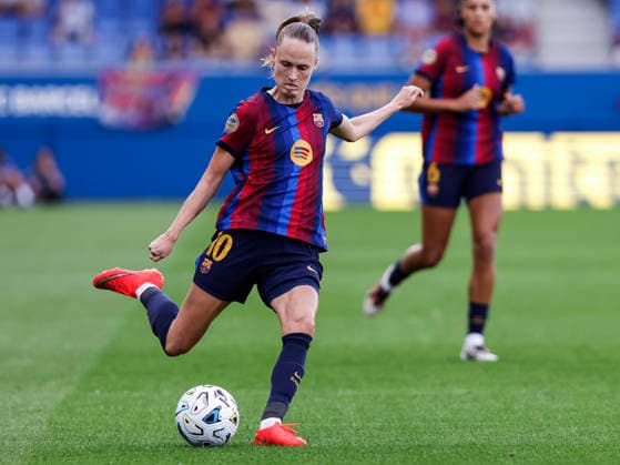 September 12, 2026, Sant Joan Despi, Barcelona, Spain: Caroline Graham of FC Barcelona, Barca in action during the Spanish Women league, Liga F, football match played between FC Barcelona and Atletico de Madrid at Johan Cruyff Stadium on September 12, 2026 in Sant Joan Despi, Barcelona. FC Barcelona V Atletico De Madrid - Liga F  - ZUMAa181 20260912_zaa_a181_221 Copyright: xJavierxBorregox