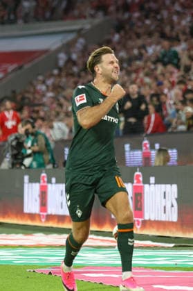 12.09.2026, GER, Fussball, Herren, Bundesliga , 1. Bundesliga, Saison 2026 2027, 1. FC Köln - SV Werder Bremen Niclas Füllkrug (SVW)Torjubel, jubelt nach seinem Treffer zum 1:1 *** September 12, 2026, Germany, Soccer, Men s, Bundesliga, 1. Bundesliga, 2026–2027 Season, 1. FC Köln vs. SV Werder Bremen, Niclas Füllkrug (SVW) celebrates his goal, which tied the score at 1–1 Copyright: xSvenxHanischx