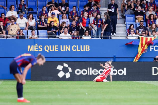 September 12, 2026, Sant Joan Despi, Barcelona, Spain: Allegra Poljak of Atletico de Madrid celebrates a goal during the Spanish Women league, Liga F, football match played between FC Barcelona, Barca and Atletico de Madrid at Johan Cruyff Stadium on September 12, 2026 in Sant Joan Despi, Barcelona. Sant Joan Despi Spain - ZUMAa181 20260912_zaa_a181_208 Copyright: xJavierxBorregox