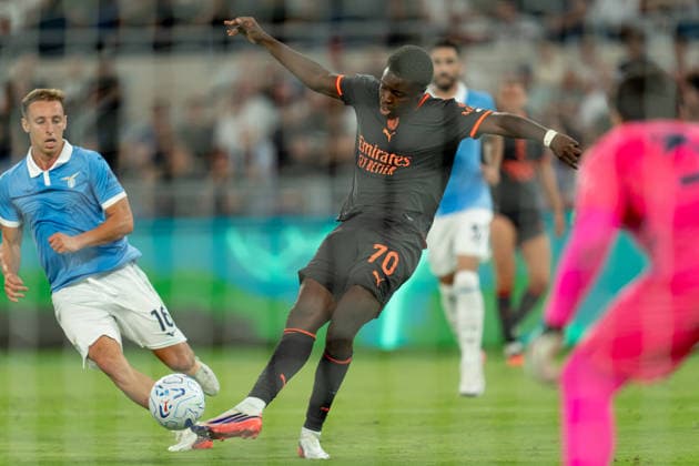 SS Lazio v AC Milan - Serie A Enilive Alphadjo Cisse of AC Milan fails to score third goal during the Serie A Enilive match between SS Lazio and AC Milan at Olympic Stadium on September 12, 2026 in Rome, Italy Rome Olympic Stadium Lazio Italy Copyright: xGiuseppexMaffiax 20260912_193705_SerieA_Lazio-Milan_LIA03266