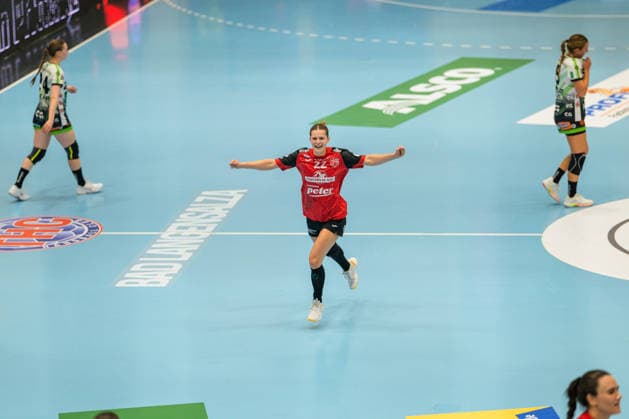 Teresa von Prittwitz and Gaffr Thueringer HC, 22, Luisa Scherer, Frisch Auf Göppingen, 24, Ann Kynast, Frisch Auf Göppingen, 05 GER, Thueringer HC vs. FRISCH AUF Göppingen, Handball, Alsco Women’s Handball Bundesliga, 2026–2027 season, Matchday 3, Saturday, 6:00 p.m., September 12, 2026 GER, Thueringer HC vs. FRISCH AUF Göppingen, Handball, Alsco Women’s Handball Bundesliga, 2026–2027 season, Matchday 3, Saturday, 6:00 p.m., September 12, 2026, Bad Langensalza Copyright: xMartinxHerbstx