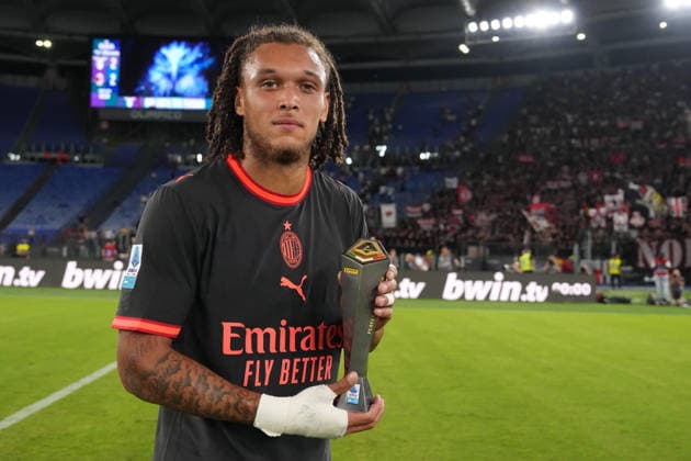 AC Milan s Diego Moreira player of the match during the Serie A EniLive soccer match between Lazio and Milan at the Rome s Olympic stadium, Italy - Saturday September 12, 2026 - Soccer ( Photo by Alfredo Falcone LaPresse )  Copyright: xAlfredoxFalcone LaPressex