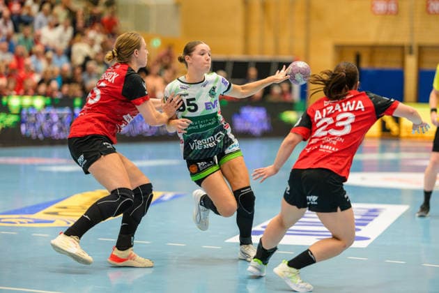 Jolina Huhnstock, Thueringer HC, 45, Lara Daeuble, Frisch Auf Göppingen, 95, Natsuki Aizawa, Thuringer HC, 23 GER, Thuringer HC vs. FRISCH AUF Göppingen, Handball, Alsco Women’s Handball Bundesliga, 2026–2027 Season, Match Day 3, Saturday, 6:00 p.m., September 12, 2026 GER, Thuringer HC vs. FRISCH AUF Göppingen, Handball, Alsco Women’s Handball Bundesliga, 2026–2027 Season, Matchday 3, Saturday, 6:00 p.m., September 12, 2026, Bad Langensalza Copyright: xMartinxHerbstx