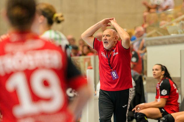 Herbert Mueller, Thueringer HC, Coach (GER), Thueringer HC vs. FRISCH AUF Göppingen, Handball, Alsco Women s Handball Bundesliga, 2026–2027 Season, Matchday 3, Saturday, 6:00 p.m., September 12, 2026, GER, Thueringer HC vs. FRISCH AUF Göppingen, Handball, Alsco Women’s Handball Bundesliga, 2026–2027 season, Matchday 3, Saturday, 6:00 p.m., September 12, 2026, Bad Langensalza Copyright: xMartinxHerbstx