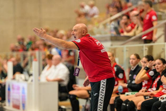 Herbert Mueller, Thueringer HC, Coach (GER), Thueringer HC vs. FRISCH AUF Göppingen, Handball, Alsco Women s Handball Bundesliga, 2026–2027 Season, Matchday 3, Saturday, 6:00 p.m., September 12, 2026, GER, Thueringer HC vs. FRISCH AUF Göppingen, Handball, Alsco Women’s Handball Bundesliga, 2026–2027 season, Matchday 3, Saturday, 6:00 p.m., September 12, 2026, Bad Langensalza Copyright: xMartinxHerbstx