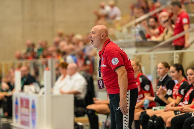 Herbert Mueller, Thueringer HC, Coach (GER), Thueringer HC vs. FRISCH AUF Göppingen, Handball, Alsco Women s Handball Bundesliga, 2026–2027 Season, Matchday 3, Saturday, 6:00 p.m., September 12, 2026, GER, Thueringer HC vs. FRISCH AUF Göppingen, Handball, Alsco Women’s Handball Bundesliga, 2026–2027 season, Matchday 3, Saturday, 6:00 p.m., September 12, 2026, Bad Langensalza Copyright: xMartinxHerbstx