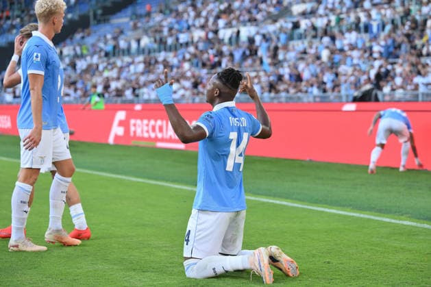 Roma v Milan - Serie A ROME, ITALY - September 12 : Tijjani Noslin (14) of SS Lazio celebrates after scoring a goal during the Italian Serie A soccer match between SS Lazio and AC Milan at Stadio Olimpico on September 12,2026 in Rome, Italy Claudio Pasquazi Anadolu Rome Italy. Editorial use only. Please get in touch for any other usage.  Copyright: x2026xAnadoluxClaudioxPasquazix