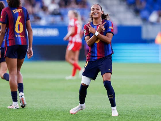 September 12, 2026, Sant Joan Despi, Barcelona, Spain: Vicky Lopez of FC Barcelona, Barca celebrates a goal during the Spanish Women league, Liga F, football match played between FC Barcelona and Atletico de Madrid at Johan Cruyff Stadium on September 12, 2026 in Sant Joan Despi, Barcelona. Sant Joan Despi Spain - ZUMAa181 20260912_zaa_a181_218 Copyright: xJavierxBorregox