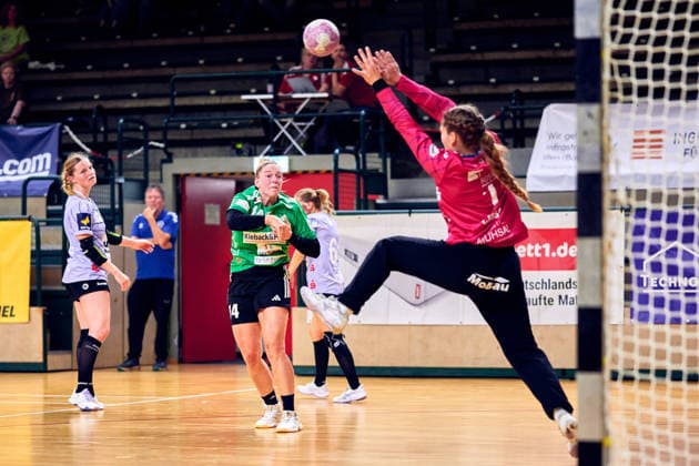MICHELLE STEFES Fuechse Berlin, 14, GER, Women s Handball Bundesliga 2, Fuechse Berlin vs. Rostocker HC Rostock Dolphins, 2026–27 Season, Matchday 3, September 12, 2026, GER, Women s Handball Bundesliga Division 2, Fuechse Berlin vs. Rostocker HC Rostock Dolphins, 2026–27 season, Matchday 3, September 12, 2026, Berlin Copyright: xClaudiusxRauch,xEibner-Pressefotox xClaudiusxRauchx EP_CRH