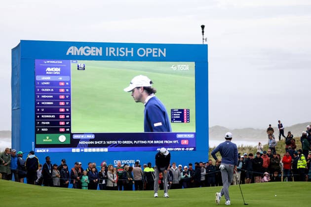 2026 Amgen Irish Open - Third Round, Trump International Golf Links, Doonbeg 12 9 2026 Joaquin Niemann putts short on the eighteenth for par Joaquin Niemann putts short on the eighteenth for par 12 9 2026  Copyright: xx BB2_8539
