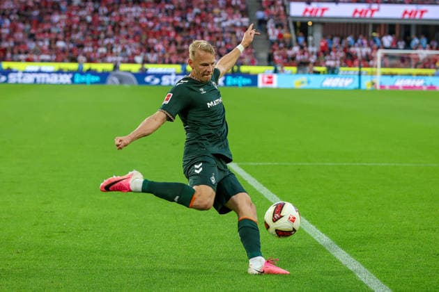 12.09.2026, xsscx, Fußball, 1. FC Köln - Werder Bremen, 1. Fußball Bundesliga Herren, 3. Spieltag, RheinEnergie-STADION, Saison 2026 2027: Marco Grüll (Werder Bremen 17) DFB regulations prohibit any use of photographs as image sequences and or quasi-video. Photo: xSandraxScherningxPressefotoKochx Nordrhein-Westfalen Deutschland *** September 12, 2026, xsscx, Soccer, 1. FC Köln vs. Werder Bremen, 1. Bundesliga Men, Matchday 3, RheinEnergie STADION, 2026–2027 Season, Marco Grüll, Werder Bremen, 17. DFB regulations prohibit any use of photographs as image sequences and or quasi-video. Photo: xSandraxScherningxPressefotoKochx, North Rhine-Westphalia, Germany