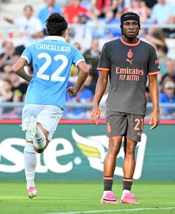 IPA88449754 - Lazio s Matteo Cancellieri celebrates after scoring the goal that put his team up 1-0 during the 2026 2027 Italian Serie A match between SS Lazio and AC Milan at the Olympic Stadium in Rome on September 12, 2026.  Copyright: xFabrizioxCorradetti IPAxSportx xx IPA88449754