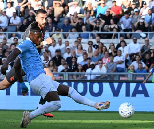 IPA88449758 - Lazio s Tijjani Noslin during the 2026–2027 Italian Serie A match between SS Lazio and AC Milan at the Olympic Stadium in Rome on September 12, 2026.  Copyright: xFabrizioxCorradetti IPAxSportx xx IPA88449758