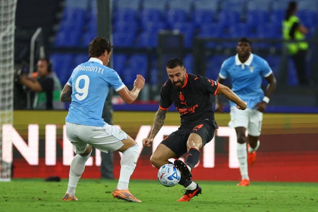 September 12, 2026, Rome, Lazio, Italy: Mario Gila of Milan during Serie A soccer match SS Lazio - AC Milan at Stadio Olimpico on September 12 2026 in Rome , Italy. Rome Italy - ZUMAl131 20260912_zsp_l131_046 Copyright: xCiroxDexLucax