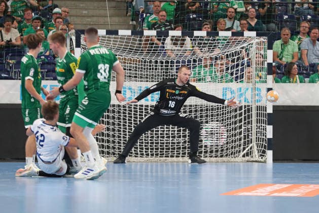 Handball, HBL2: SC DHfK Leipzig vs. VfL Lübeck Schwartau, September 12, 2026; Goalie Tomas Mrkva 16, SC DHfK Leipzig; Handball, 2nd Bundesliga, 2026–2027 season, Matchday 3: SC DHfK Leipzig vs. VfL Lübeck Schwartau on September 12, 2026, at the Quarterback Immobilien Arena in Leipzig Copyright: xBEAUTIFULxSPORTS JanxKaeferx