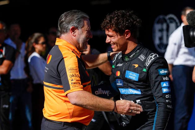 Madrid: Motorsport: FIA F1 Grand Prix of Spain, Formula 1 2026 on September, 12, 2026, (Photo by Hoch Zwei) BROWN Zak (usa), CEO of of McLaren Racing¨¨01 NORRIS Lando (gbr), McLaren F1 Team MCL40, action Madrid Spain *** Madrid Motorsport FIA F1 Grand Prix of Spain, Formula 1 2026 on September 12, 2026, Photo by Hoch Zwei BROWN Zak (USA), CEO of McLaren Racing¨¨01 NORRIS Lando (GBR), McLaren F1 Team MCL40, in action in Madrid, Spain