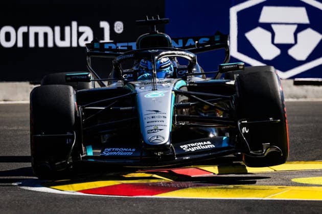 63 RUSSELL George (gbr), Mercedes AMG F1 Team W17, action during the 2026 Formula 1 Spanish Grand Prix, 14th round of the 2026 Formula One World Championship, WM, Weltmeisterschaft from September 11 to 13, 2026 on the Madring, in Madrid, Spain Madrid Spain *** 63 RUSSELL George gbr, Mercedes AMG F1 Team W17, in action during the 2026 Formula 1 Spanish Grand Prix, the 14th round of the 2026 Formula One World Championship, held September 11–13, 2026, at the Madring in Madrid, Spain Madrid Spain